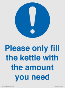 Please only fill the kettle with the amount you need